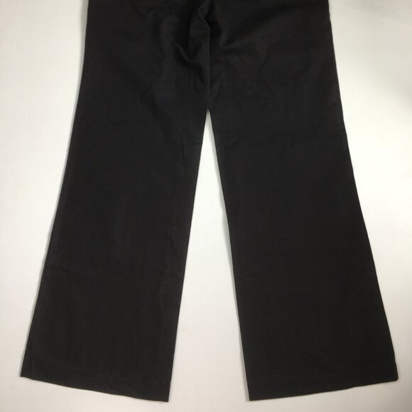 VINCE Black Wide Leg Waist Detail Logo Buttons Pant - Picture 10 of 10